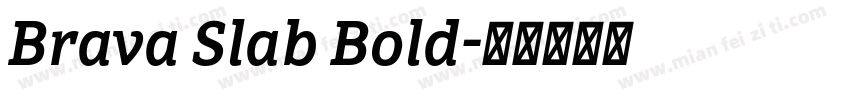 Brava Slab Bold字体转换